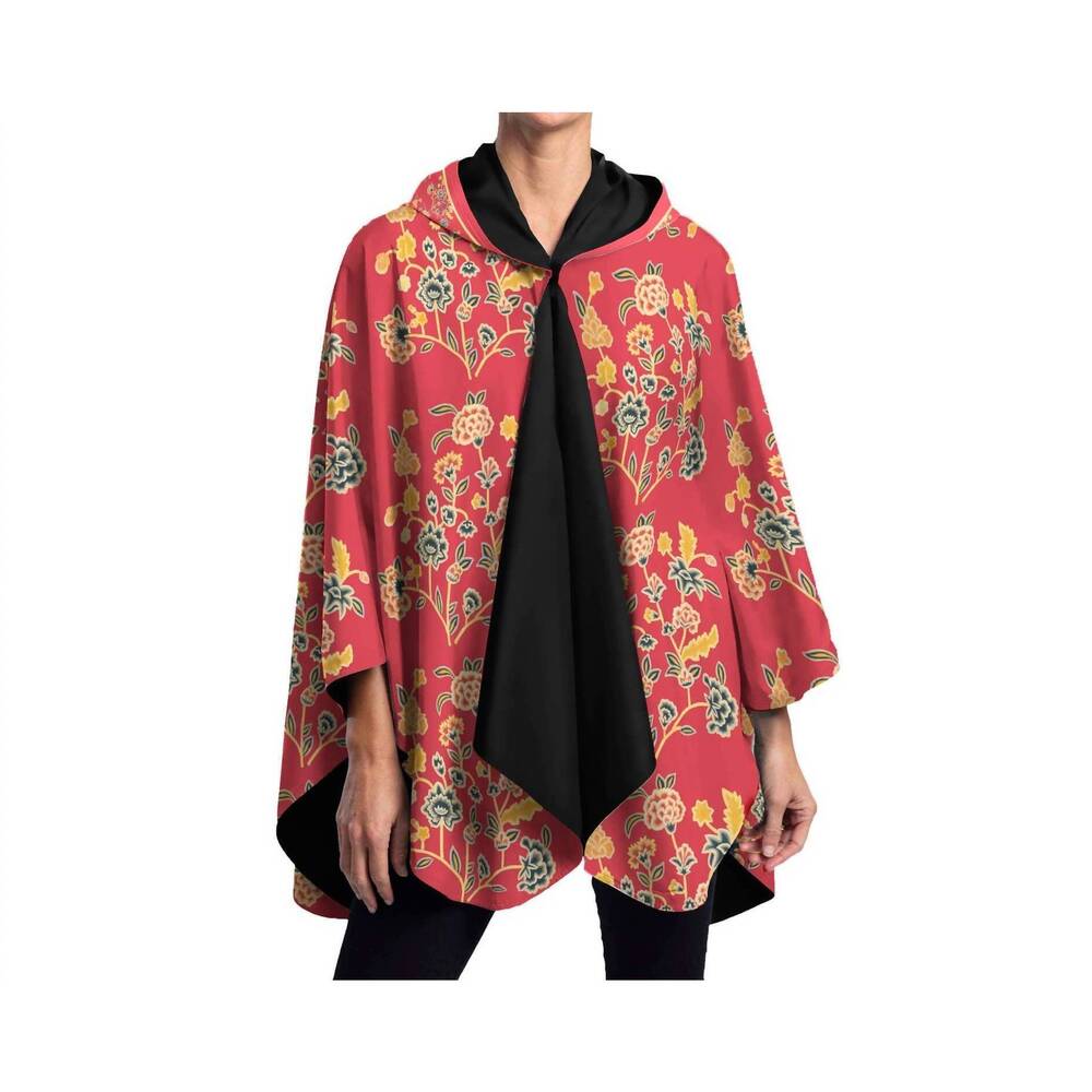 NEW RAINCAPER reversible fine art rain cape in red